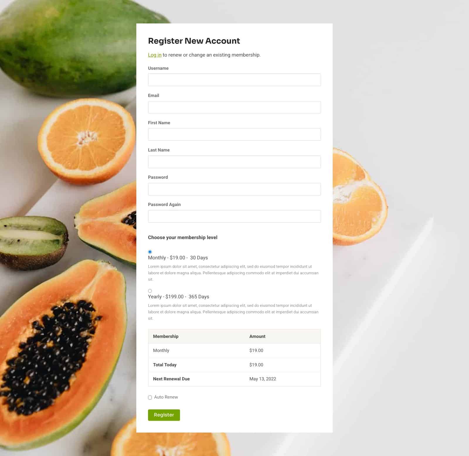 Register Visually Simplified